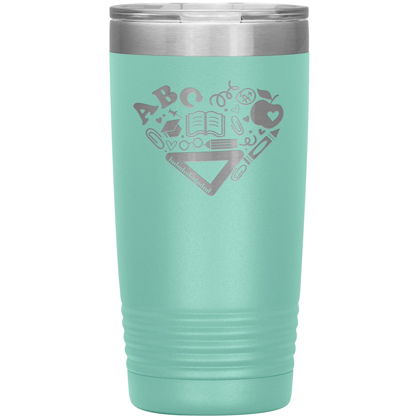 Heart Teacher Supplies Travel Tumbler