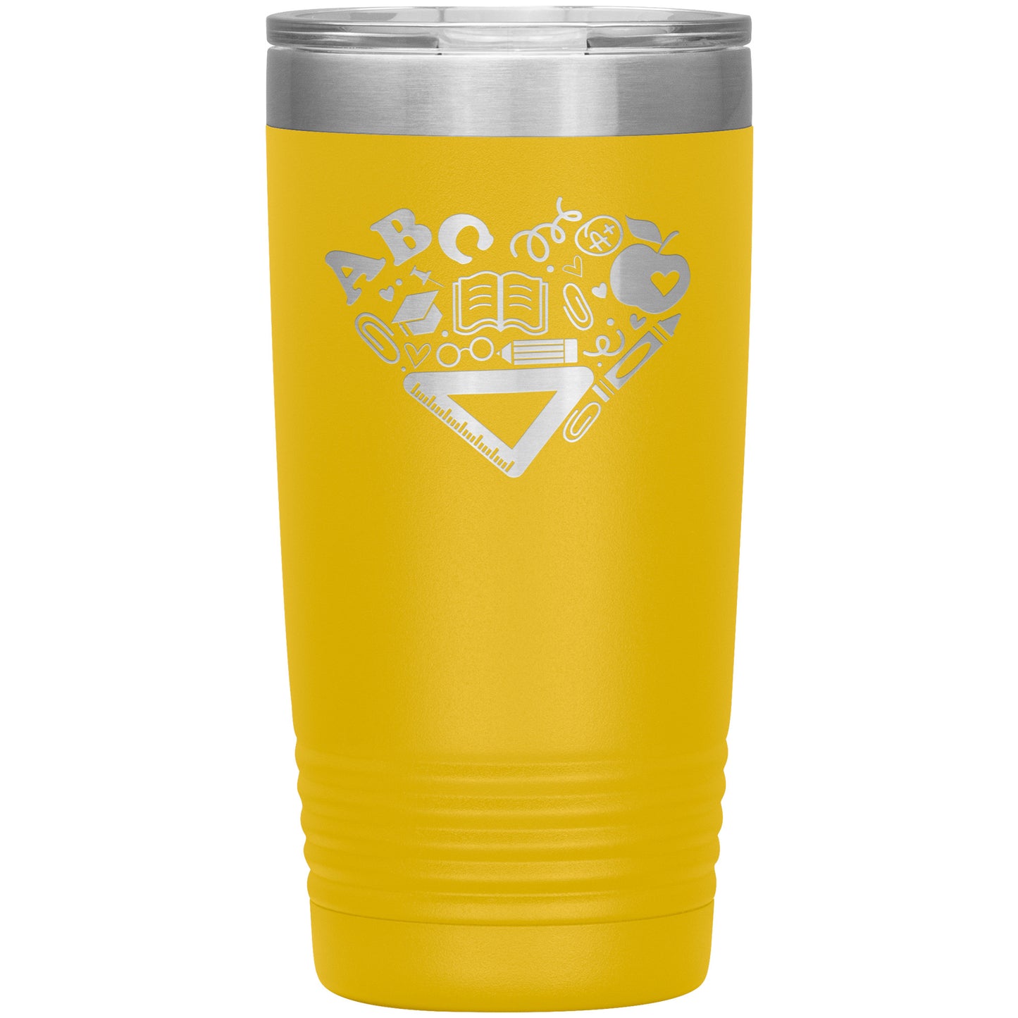 Heart Teacher Supplies Travel Tumbler
