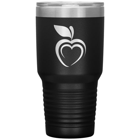 Silhouette Apple Heart 30oz Travel Tumbler