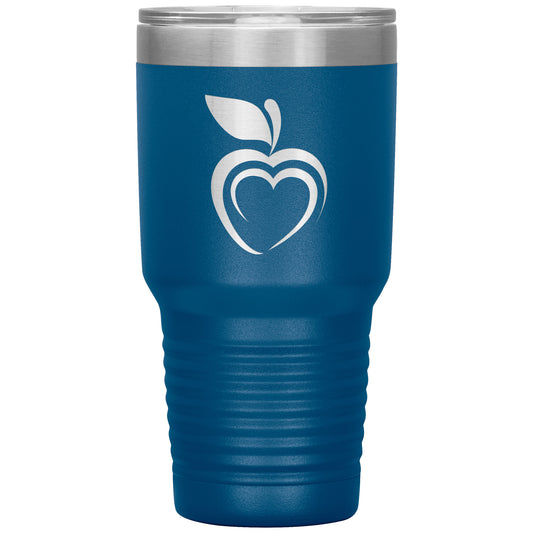 Silhouette Apple Heart 30oz Travel Tumbler
