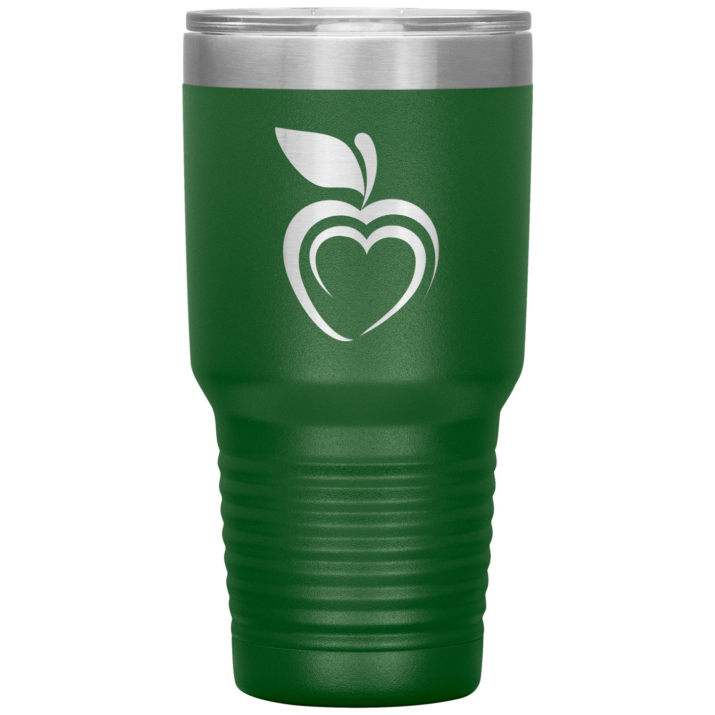 Silhouette Apple Heart 30oz Travel Tumbler