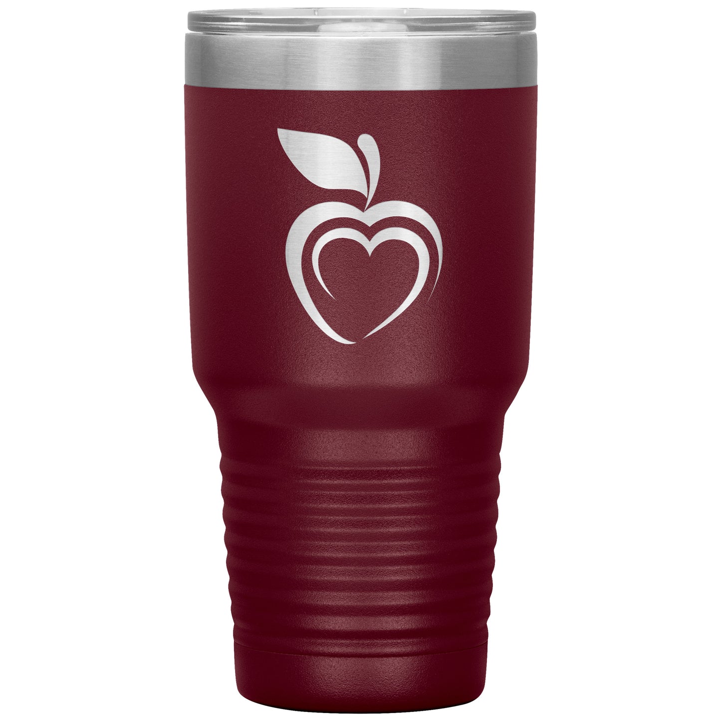 Silhouette Apple Heart 30oz Travel Tumbler