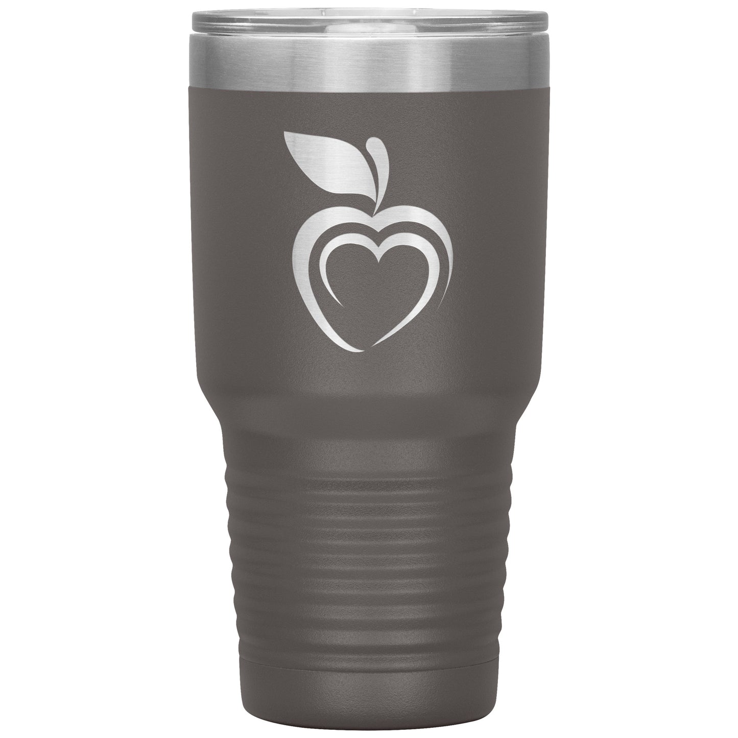 Silhouette Apple Heart 30oz Travel Tumbler
