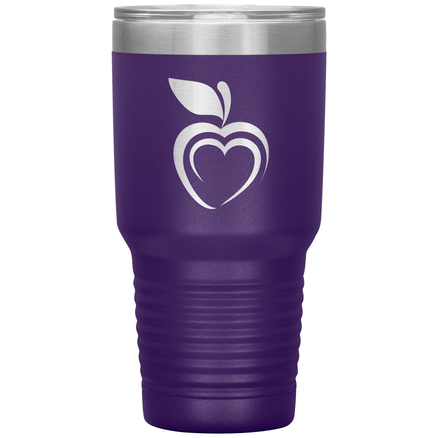 Silhouette Apple Heart 30oz Travel Tumbler