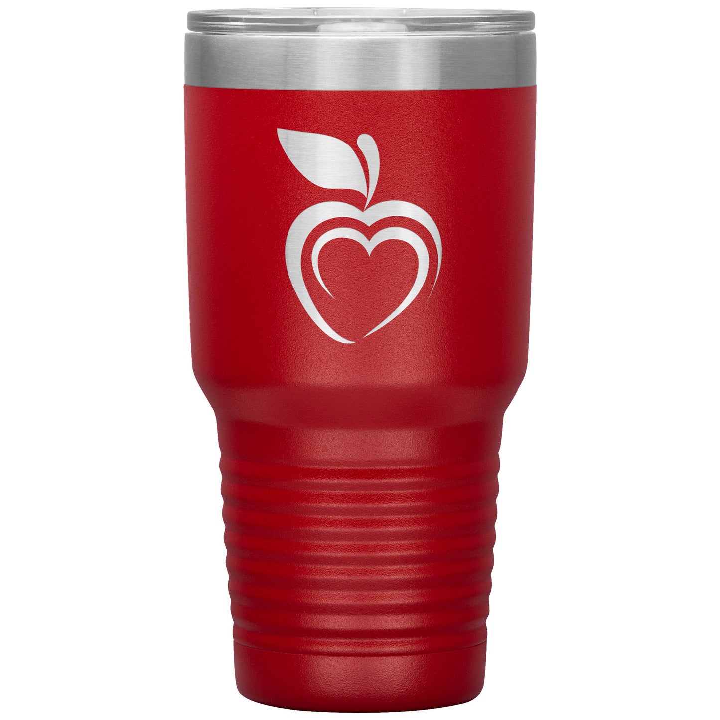 Silhouette Apple Heart 30oz Travel Tumbler