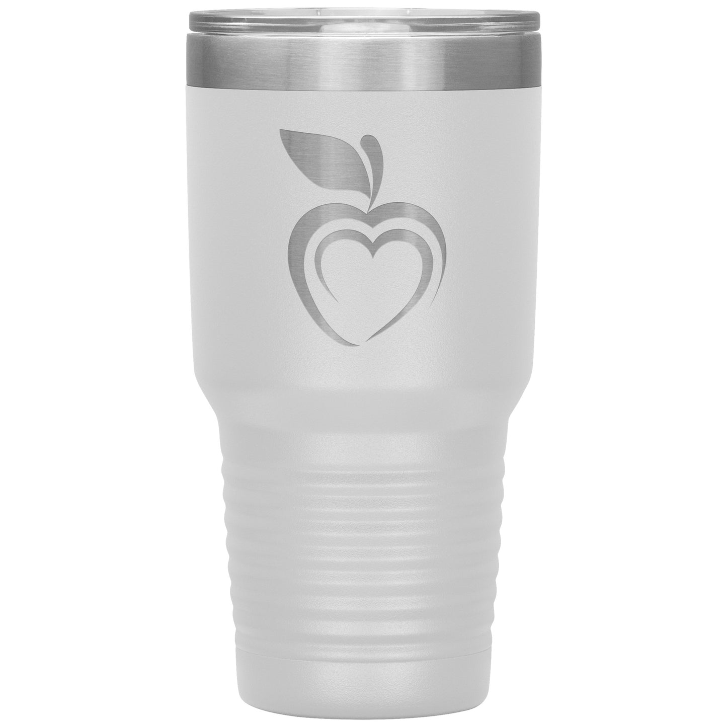 Silhouette Apple Heart 30oz Travel Tumbler
