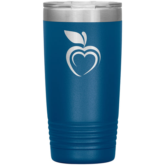 Silhouette Apple Heart Travel Tumbler