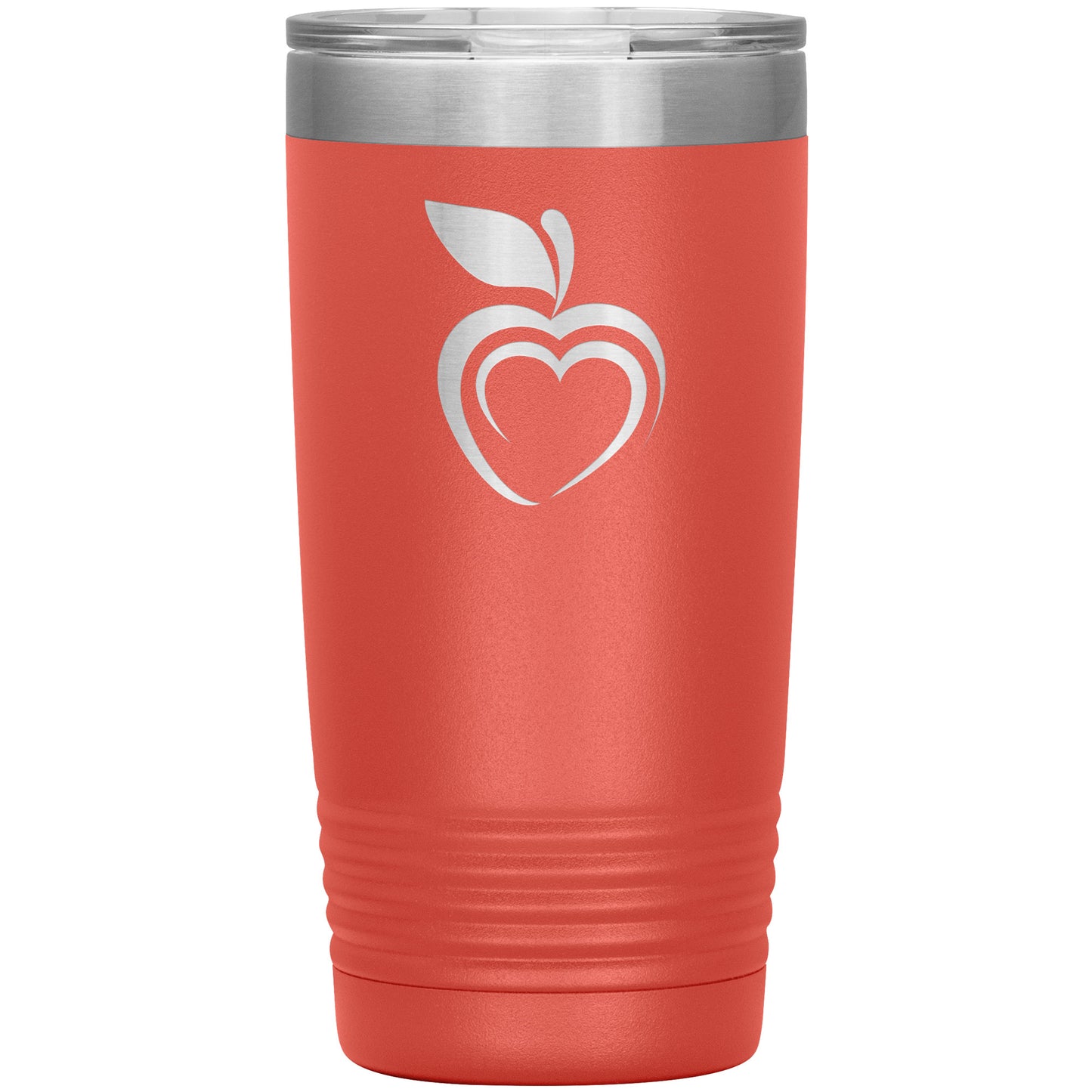 Silhouette Apple Heart Travel Tumbler