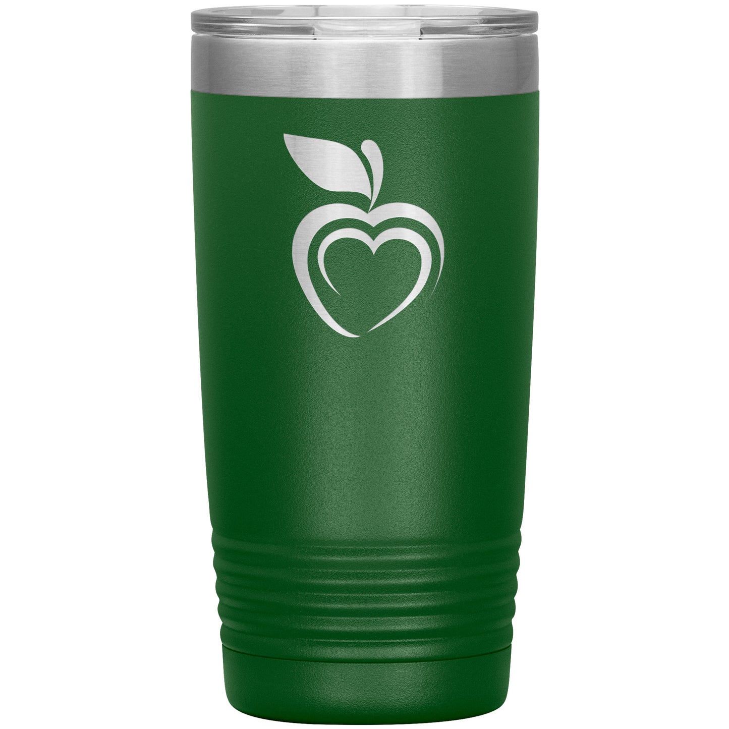 Silhouette Apple Heart Travel Tumbler