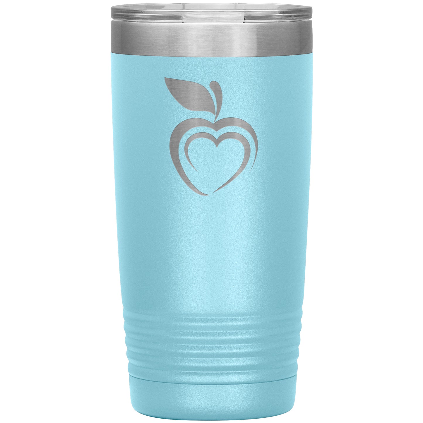 Silhouette Apple Heart Travel Tumbler