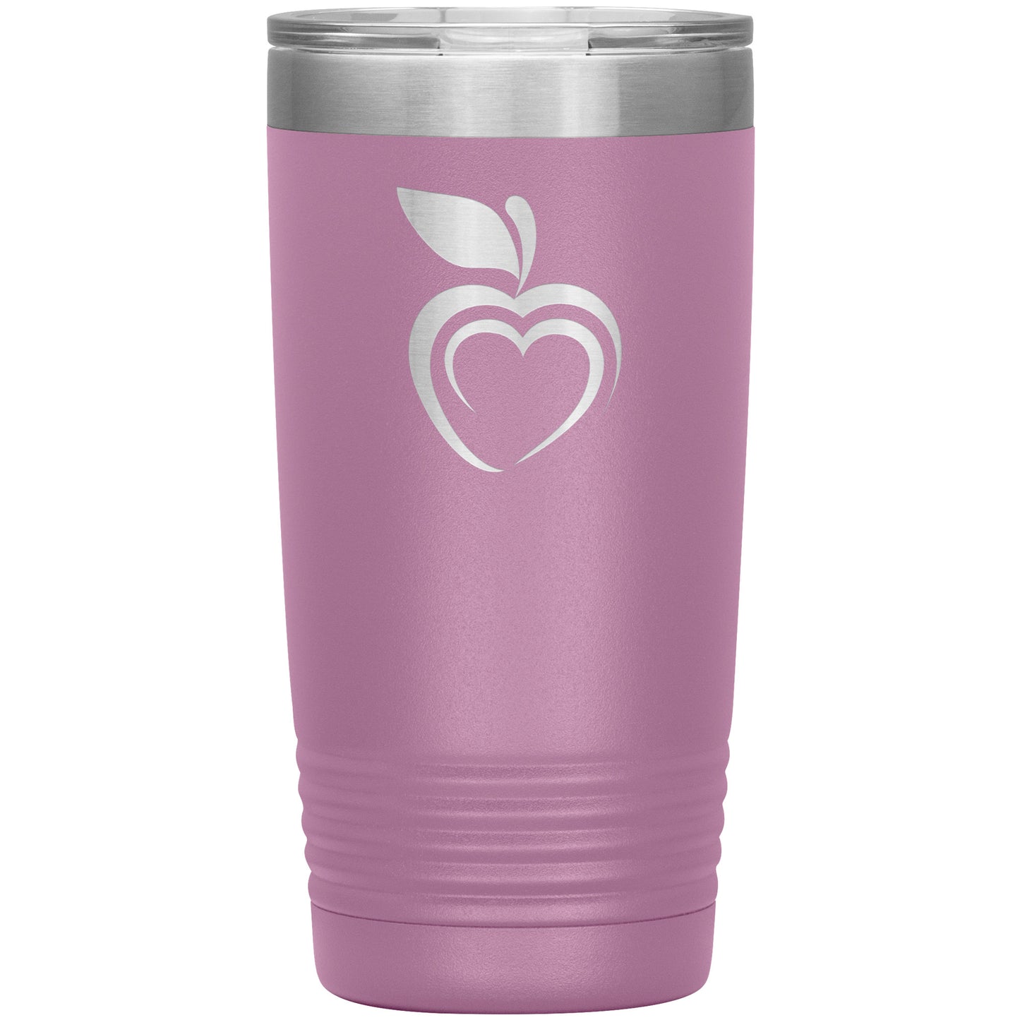 Silhouette Apple Heart Travel Tumbler