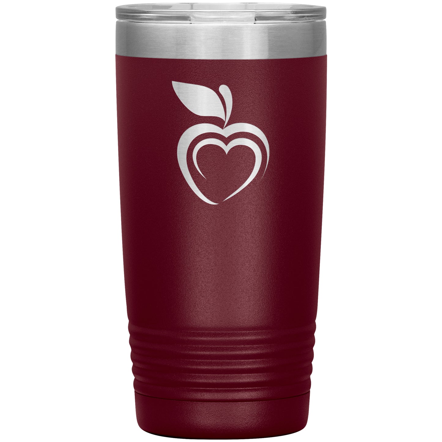 Silhouette Apple Heart Travel Tumbler
