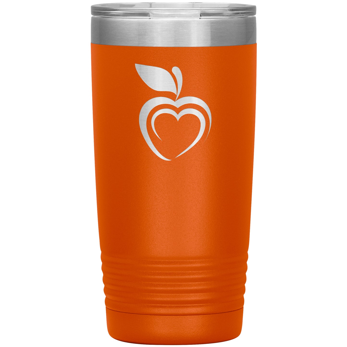 Silhouette Apple Heart Travel Tumbler