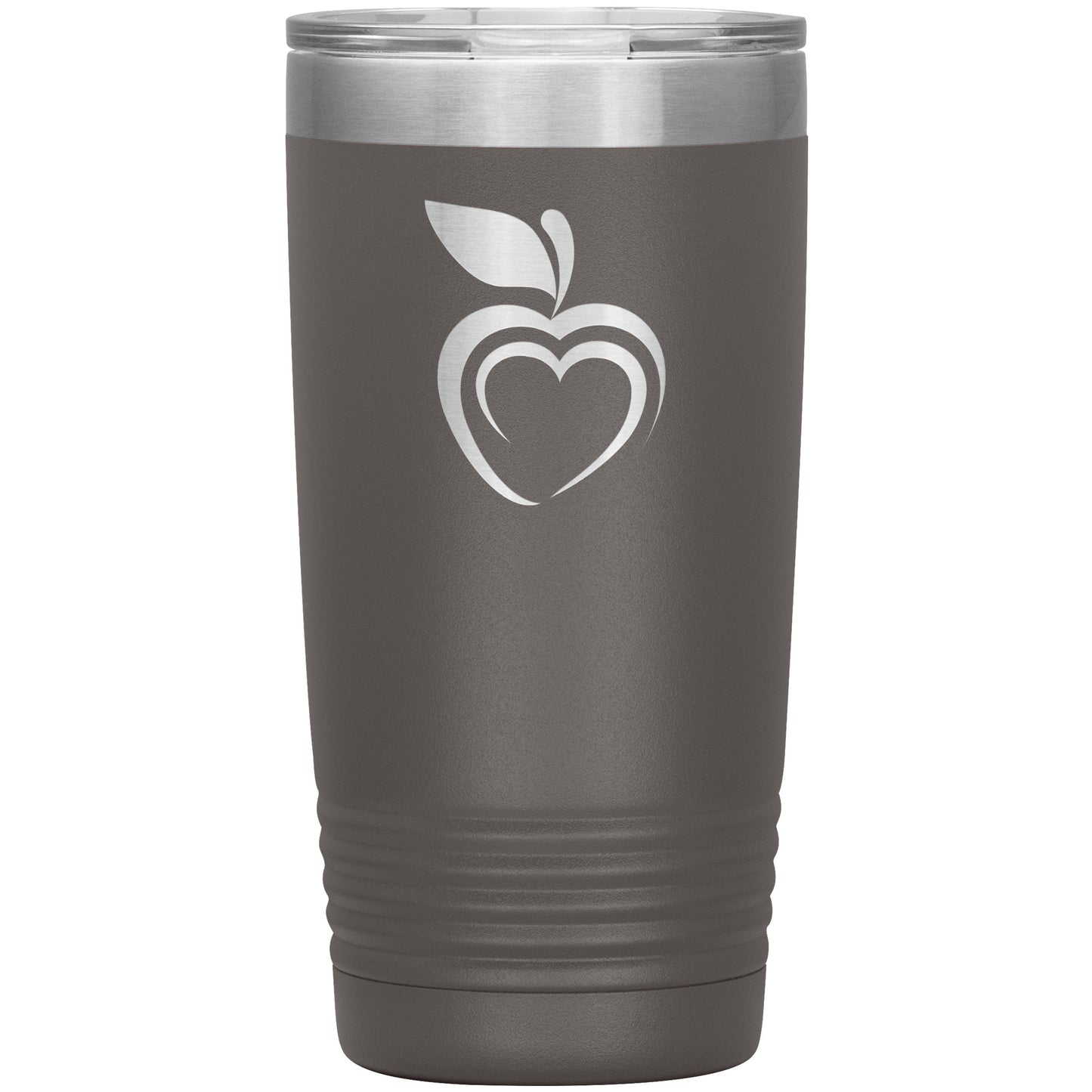 Silhouette Apple Heart Travel Tumbler
