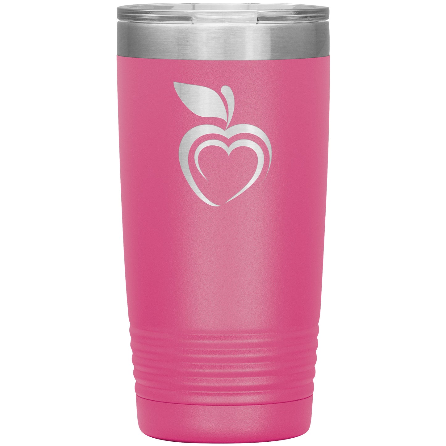 Silhouette Apple Heart Travel Tumbler