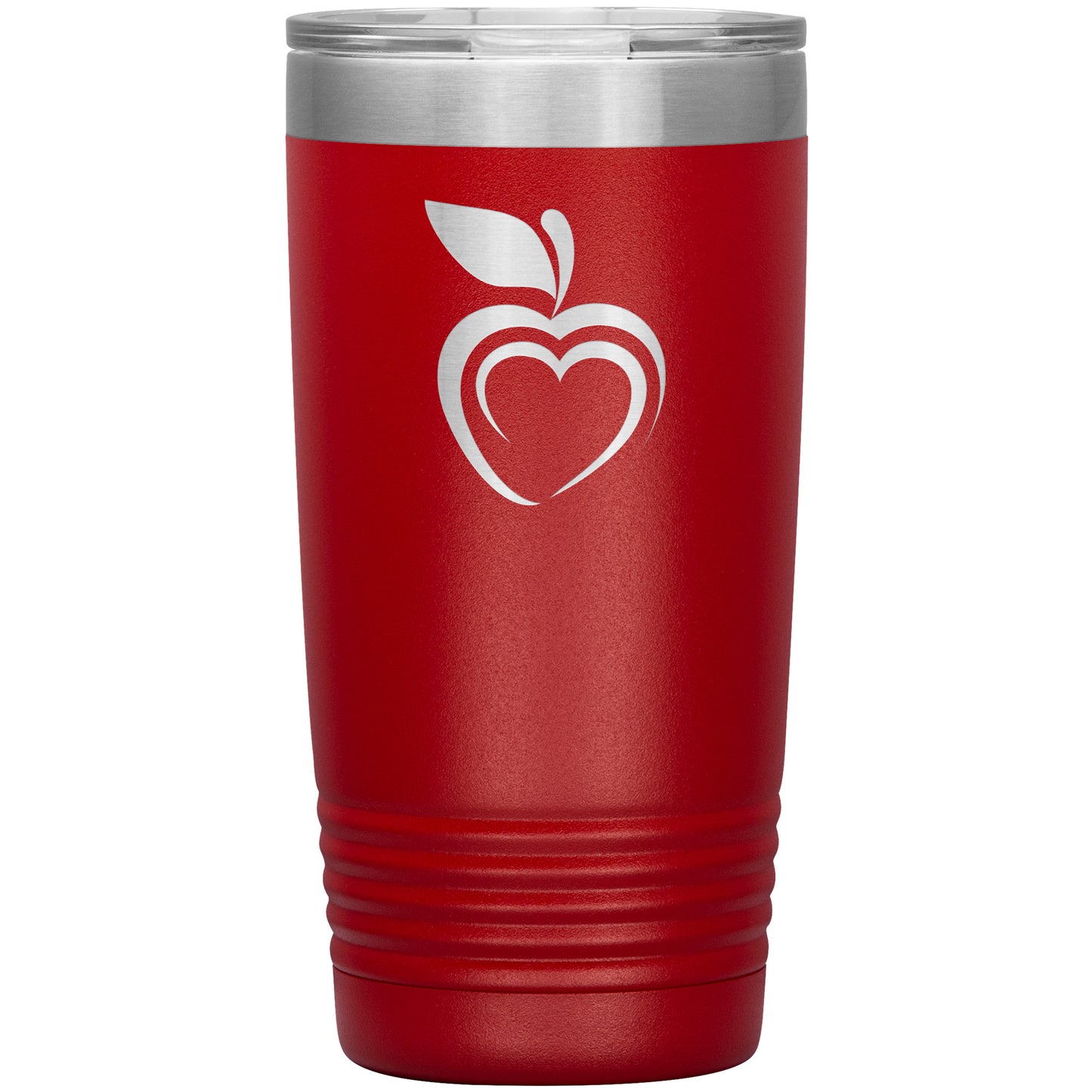 Silhouette Apple Heart Travel Tumbler