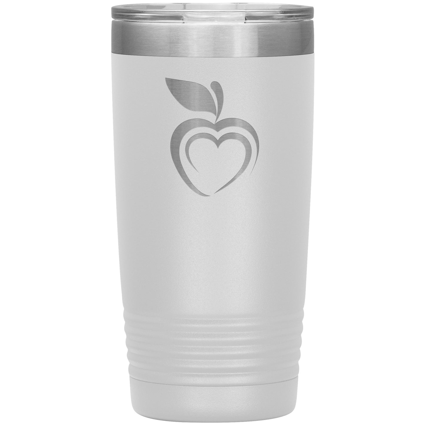 Silhouette Apple Heart Travel Tumbler