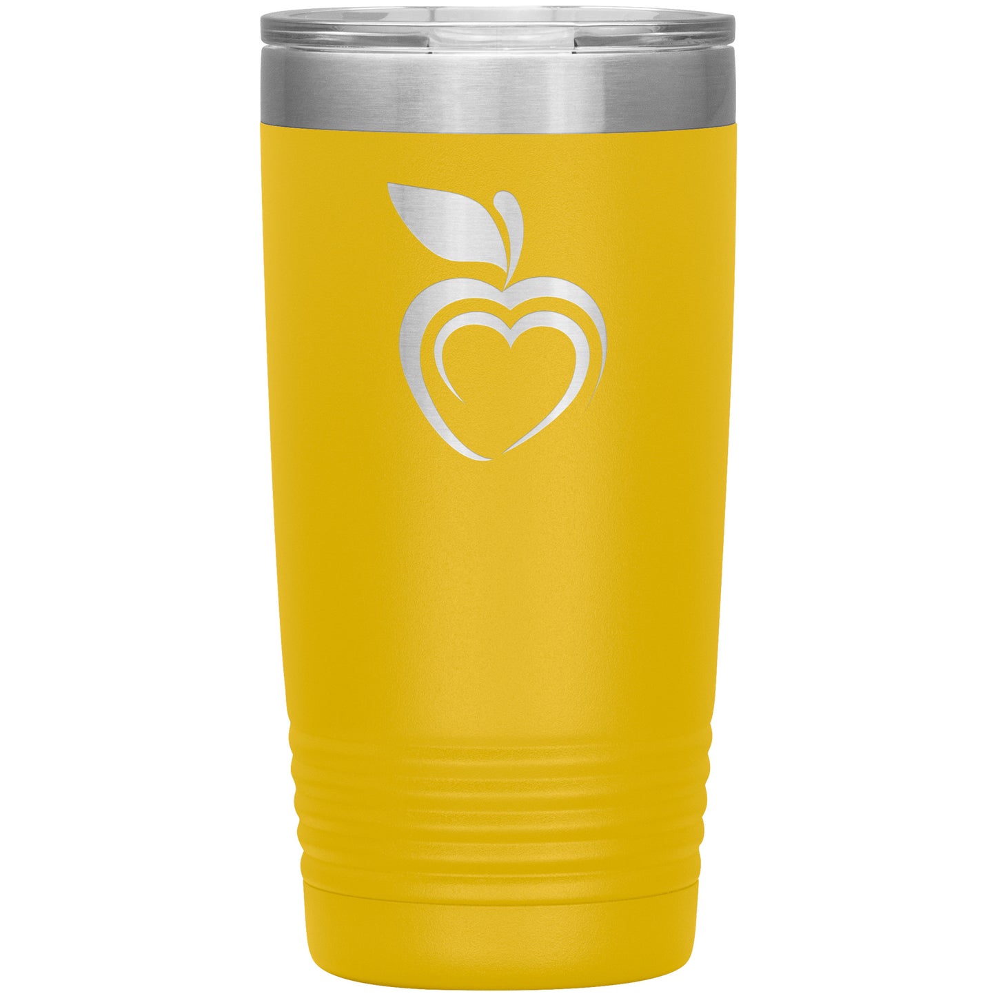 Silhouette Apple Heart Travel Tumbler