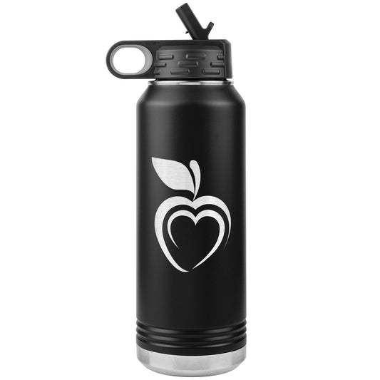 Silhouette Apple Heart Water Bottle Tumbler