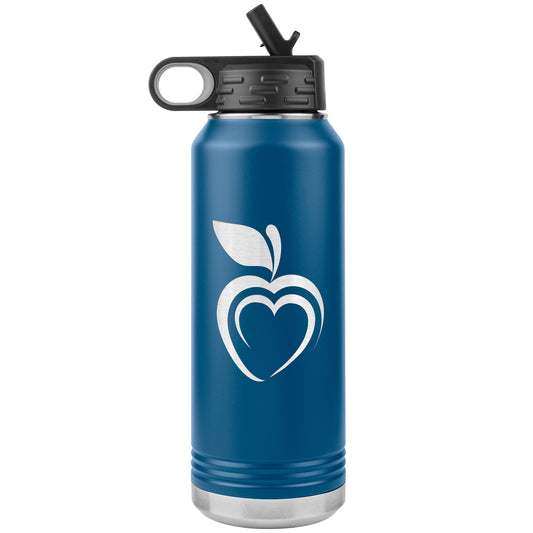 Silhouette Apple Heart Water Bottle Tumbler