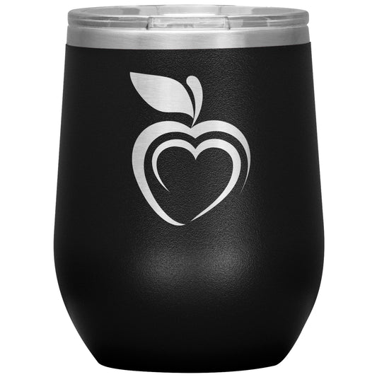 Silhouette Apple Heart Wine Tumbler