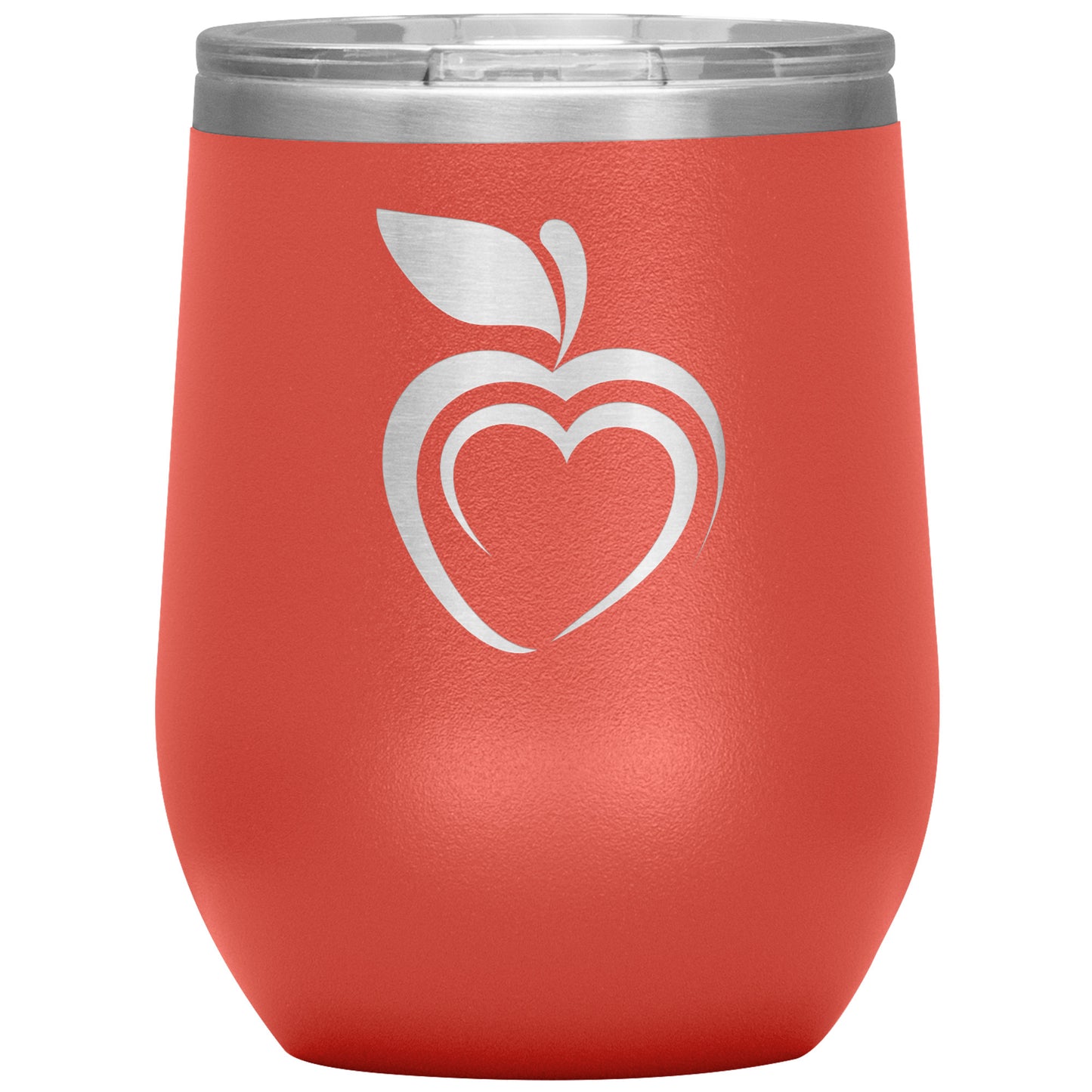 Silhouette Apple Heart Wine Tumbler