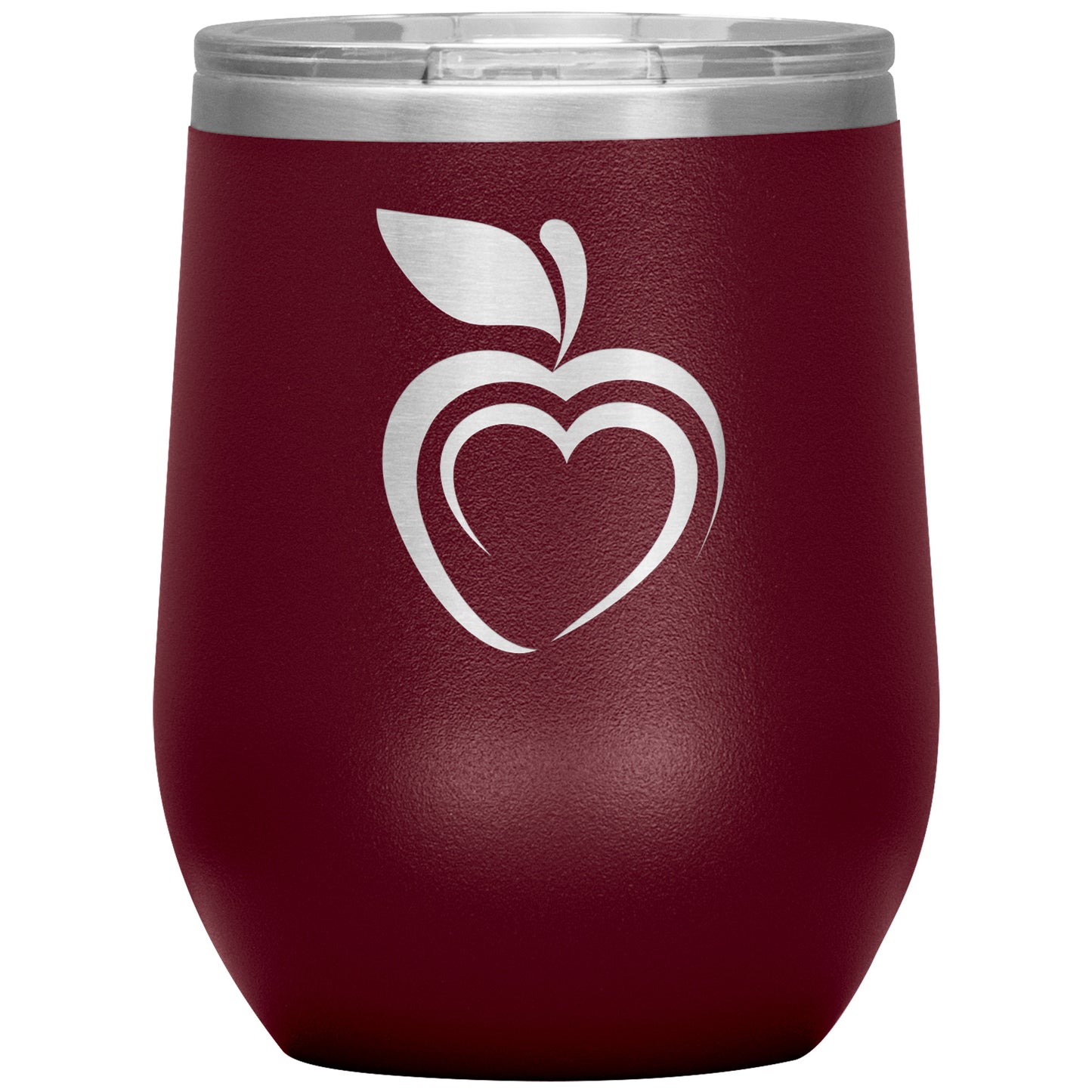 Silhouette Apple Heart Wine Tumbler