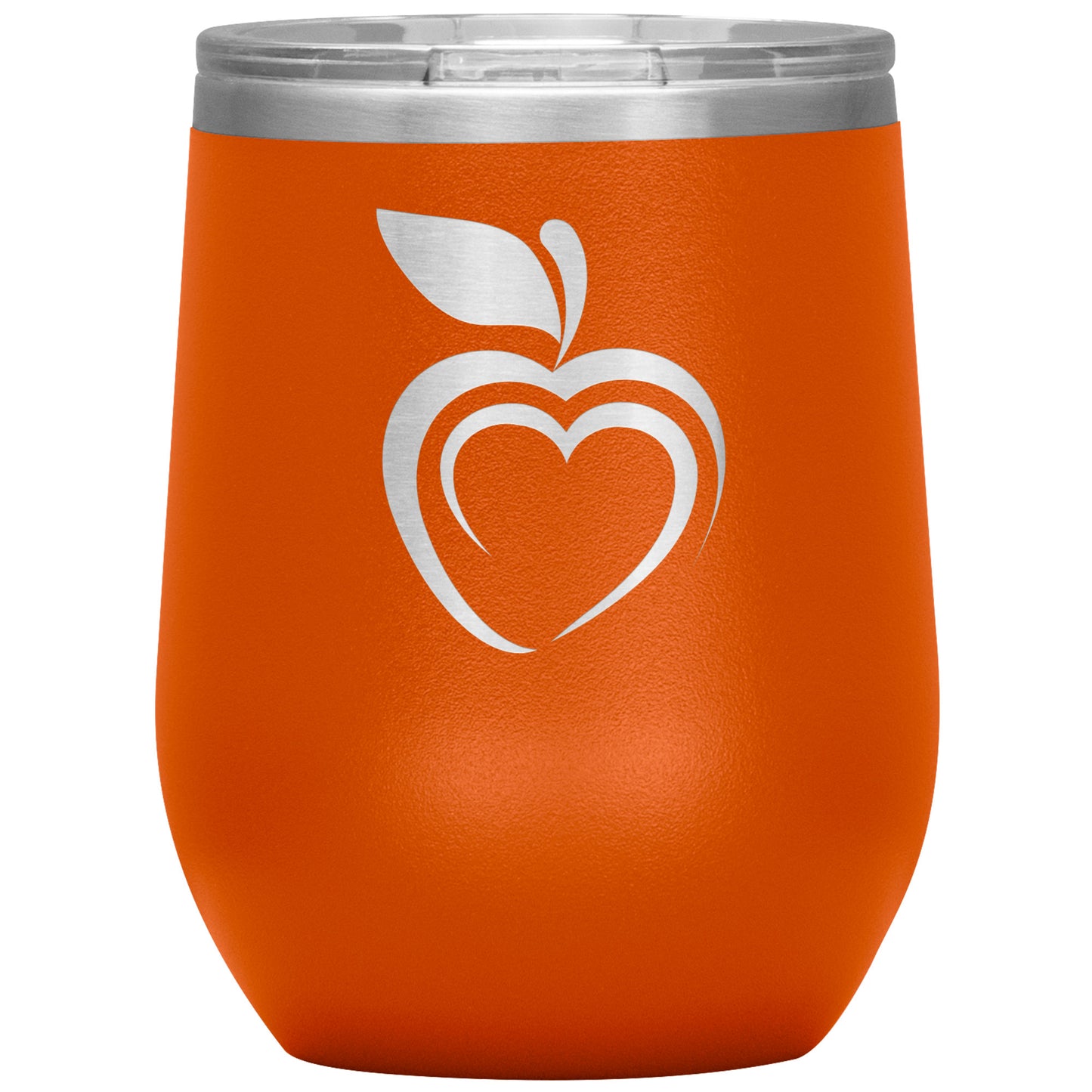 Silhouette Apple Heart Wine Tumbler