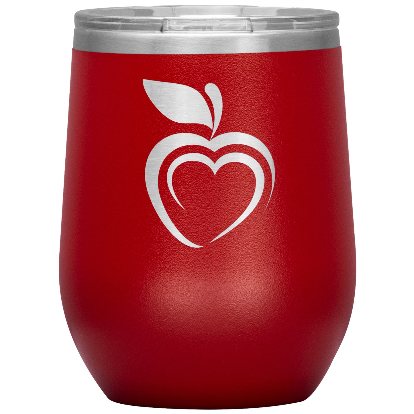 Silhouette Apple Heart Wine Tumbler