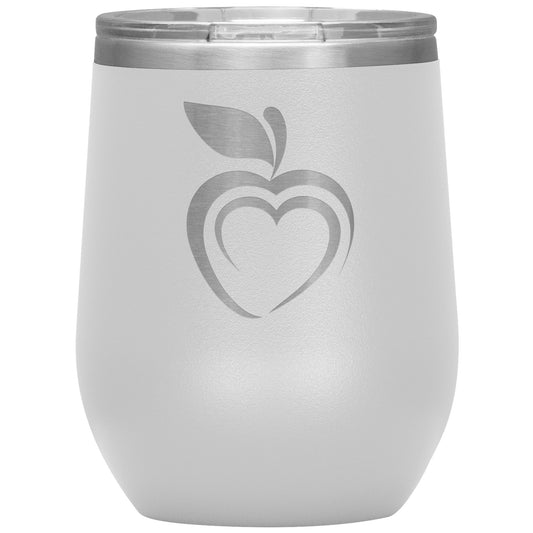 Silhouette Apple Heart Wine Tumbler