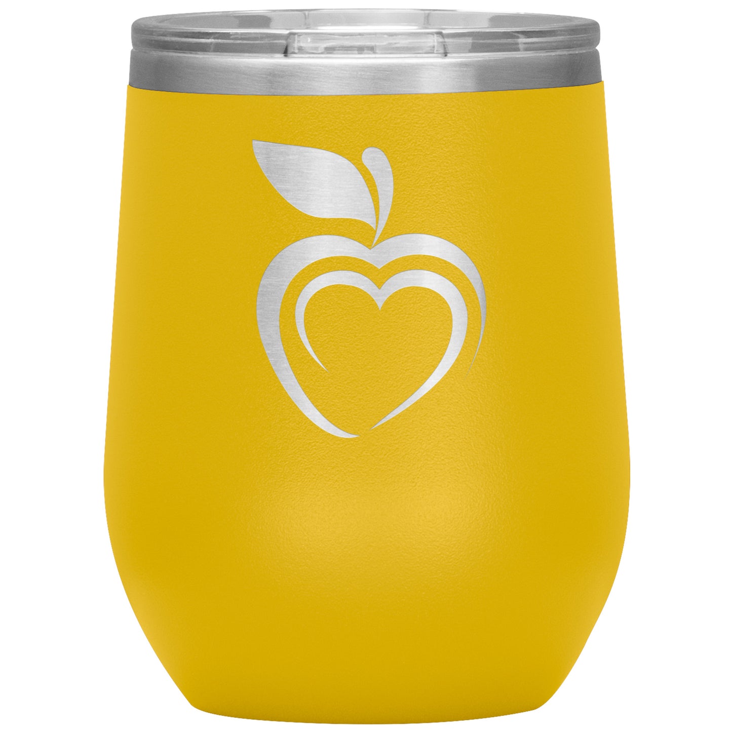 Silhouette Apple Heart Wine Tumbler