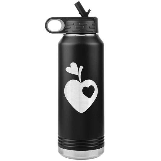 Sweet Apple Heart Water Bottle Tumbler
