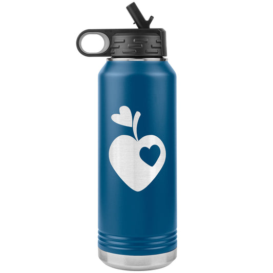Sweet Apple Heart Water Bottle Tumbler