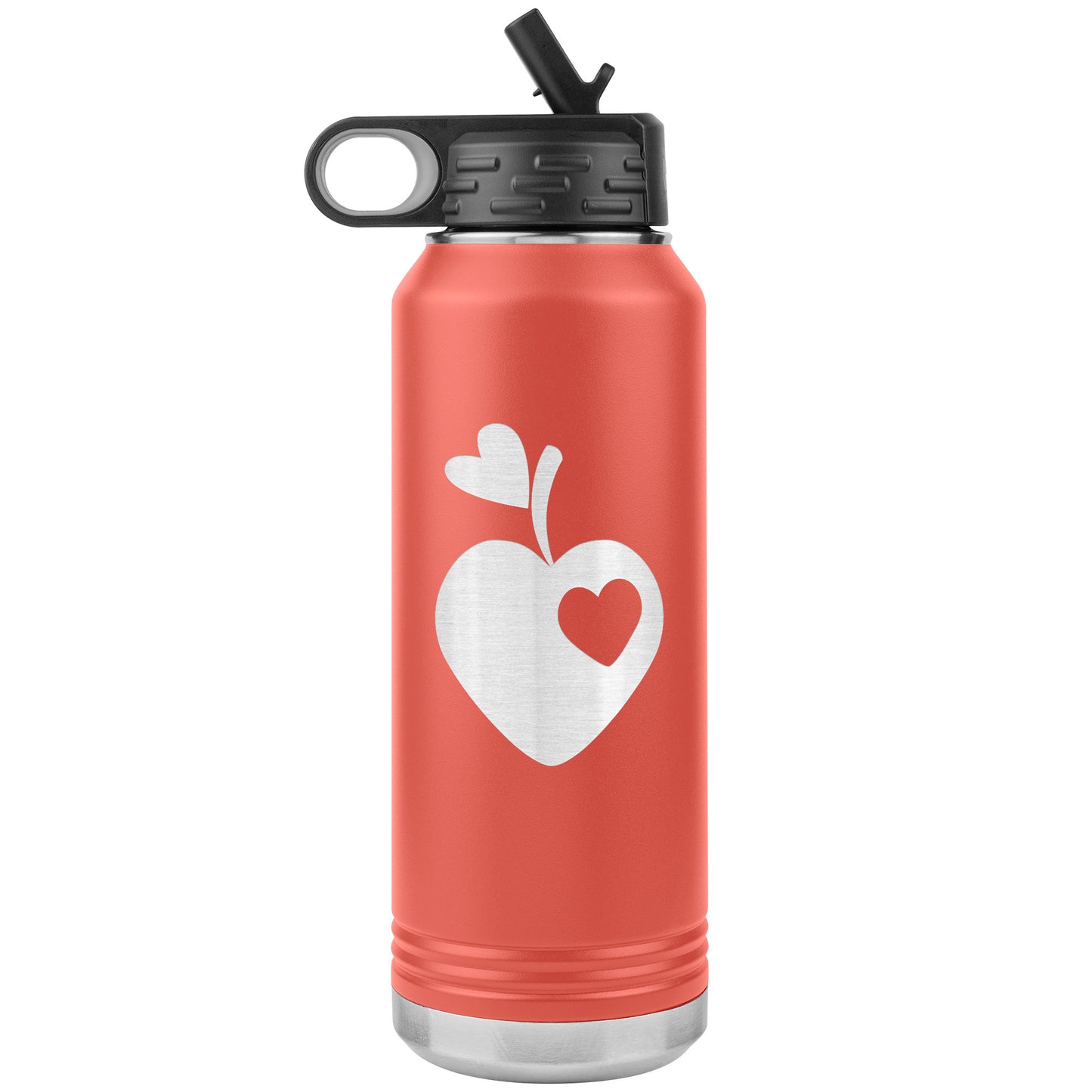 Sweet Apple Heart Water Bottle Tumbler