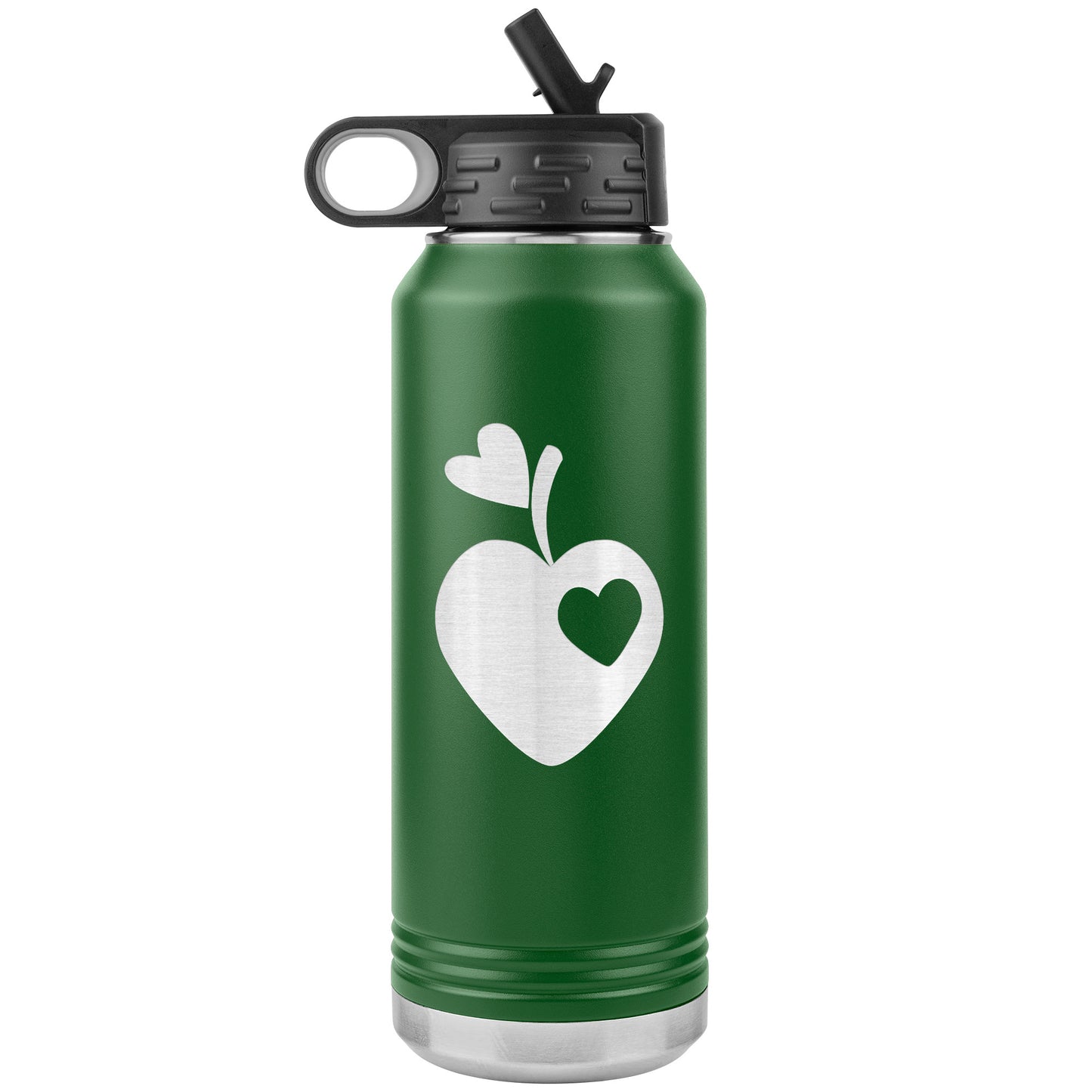 Sweet Apple Heart Water Bottle Tumbler