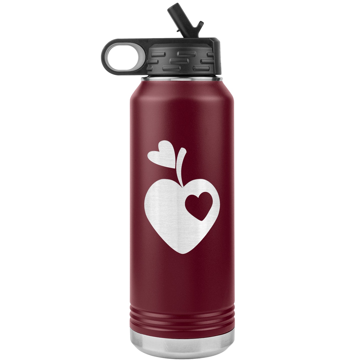 Sweet Apple Heart Water Bottle Tumbler