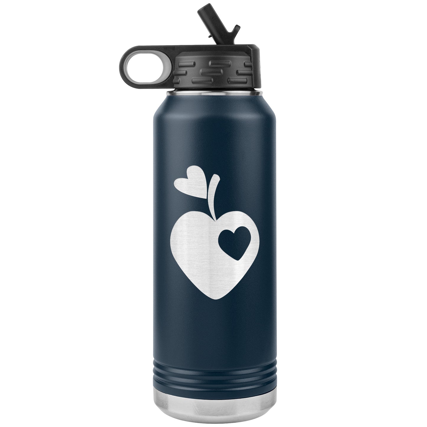 Sweet Apple Heart Water Bottle Tumbler