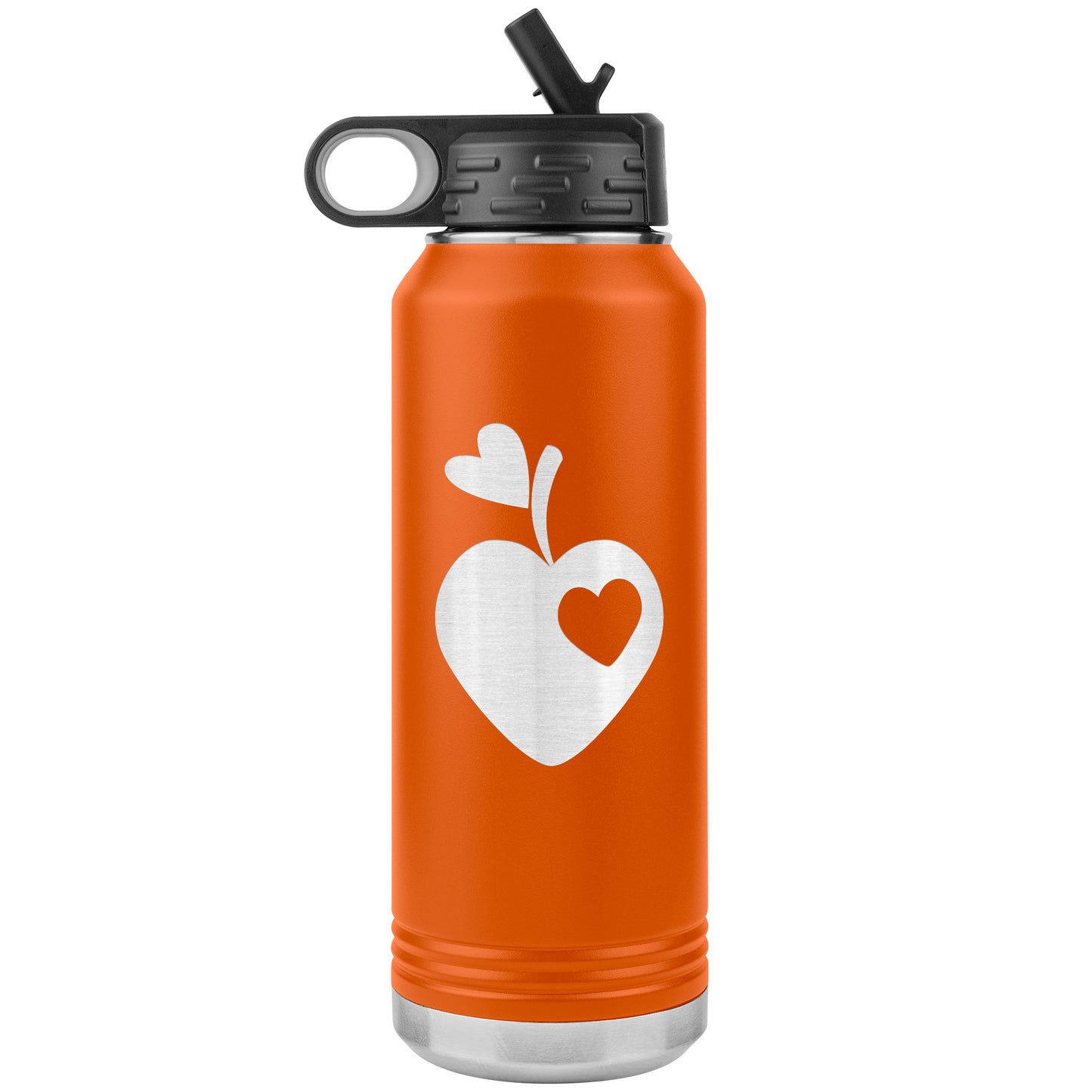 Sweet Apple Heart Water Bottle Tumbler