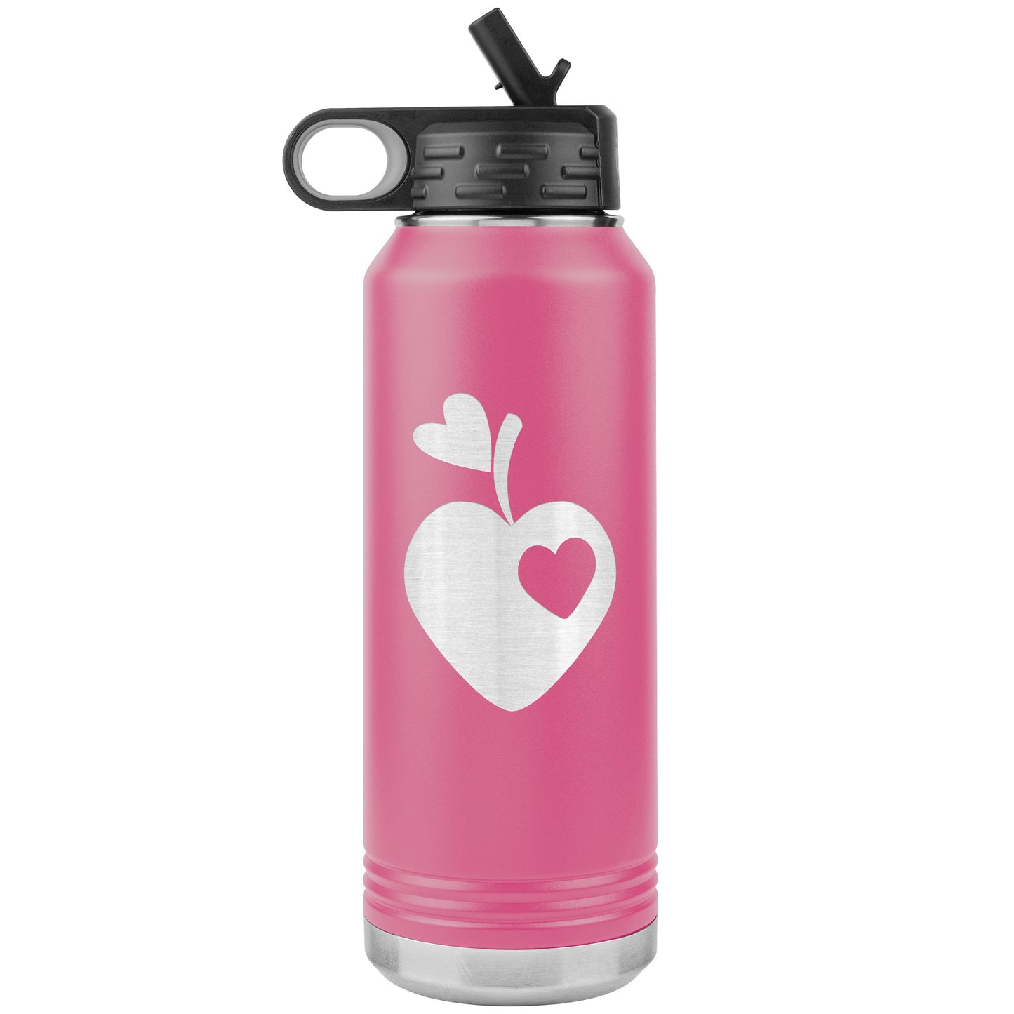 Sweet Apple Heart Water Bottle Tumbler