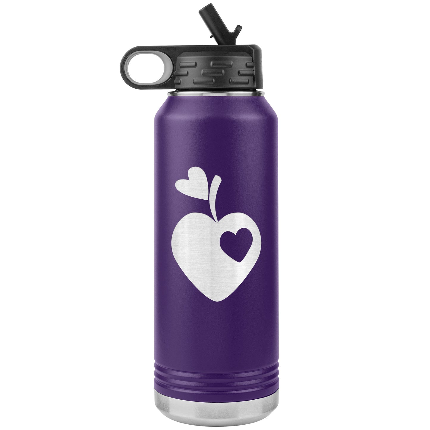 Sweet Apple Heart Water Bottle Tumbler