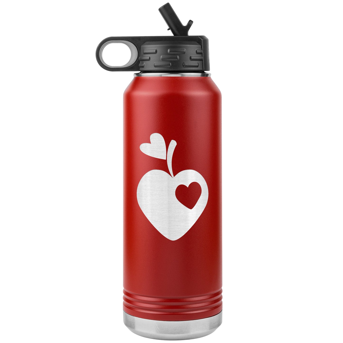 Sweet Apple Heart Water Bottle Tumbler