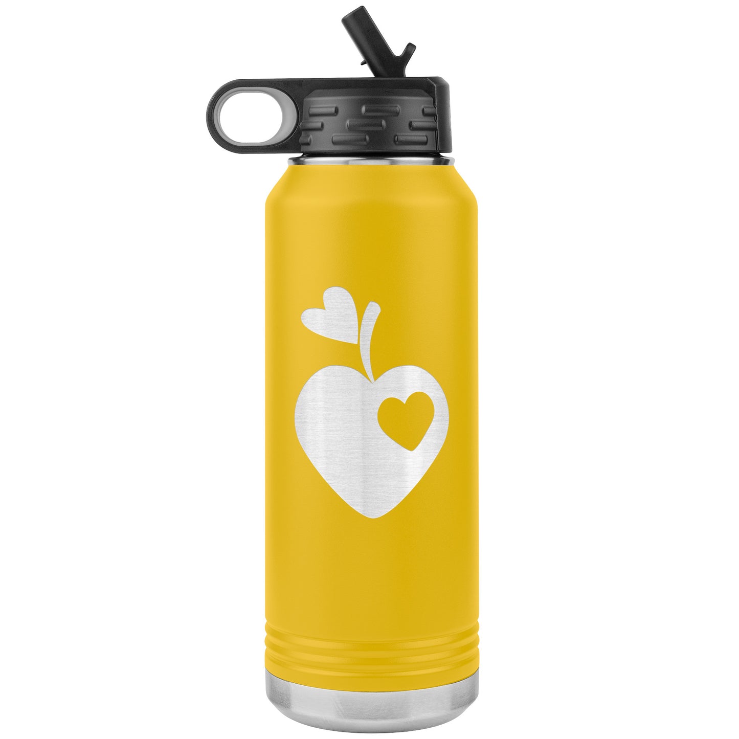 Sweet Apple Heart Water Bottle Tumbler