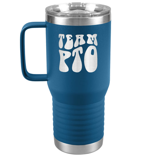 Team PTO Travel Tumbler with Handle