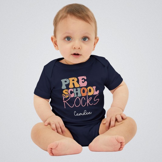 Custom PreSchool Rocks Infant Jersey One Piece
