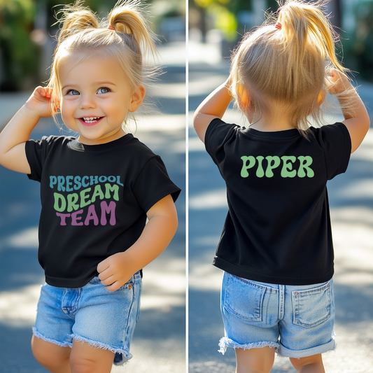 Custom PreSchool Dream Team Toddler T-Shirt