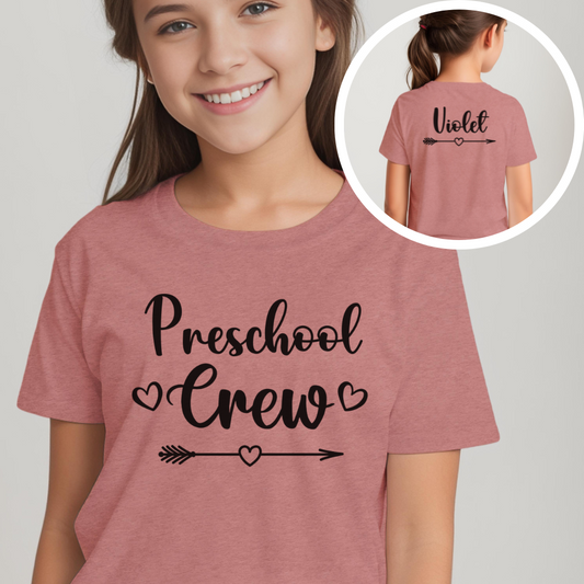 Custom Preschool Crew Youth T-Shirt