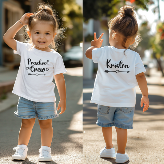 Custom Preschool Crew Toddler T-Shirt