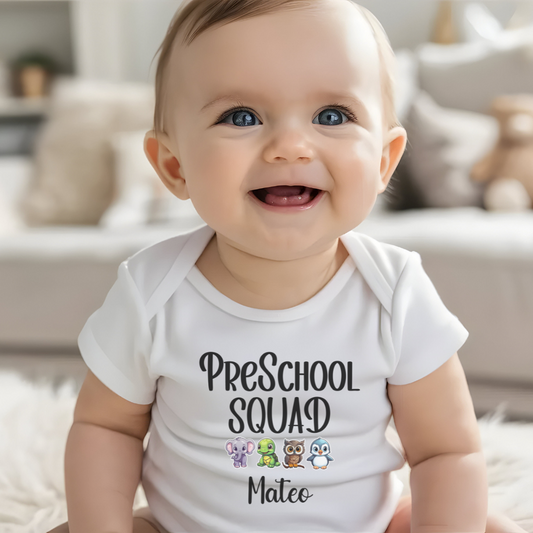 Custom Preschool Squad Infant Jersey One Piece