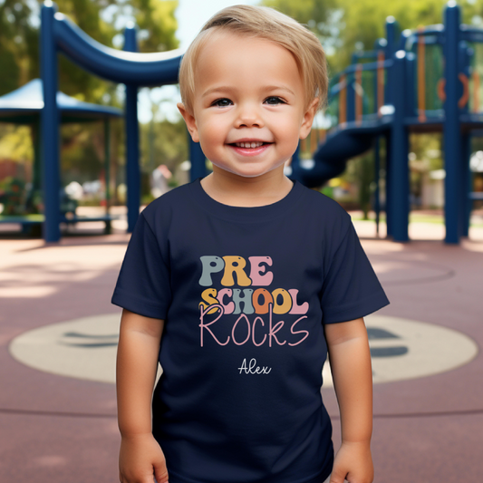 Custom PreSchool Rocks Toddler T-Shirt