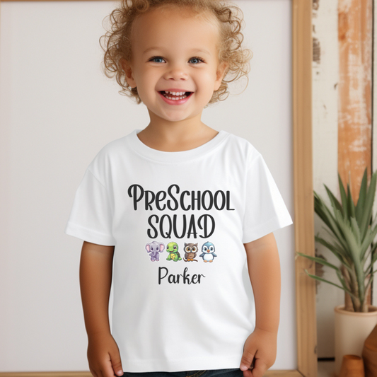 Custom Preschool Squad Toddler T-Shirt